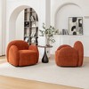 SEYNAR Modern Glam Boucle Upholstered Swivel Accent Armchair Set of 2 - 3 of 4