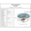 Urban Ambiance Luxury Farmhouse Outdoor Ceiling Light 7.875''H x 14.5''W,  Gray Blue Finish,  Kenner Collection, UHP1431 - 3 of 4