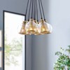 Modway Peak Brass Cone and Glass Globe Cluster Pendant Chandelier - 4 of 4