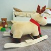 Mshliw Plush Rocking Horse Ride-On Toy with Music, Safety Belt, Footrests, Birthday Gift, Soft Seat for Toddlers Ages 1–3, Christmas gift - 3 of 4