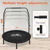Racxily Mini Trampoline for Adults - Heavy Duty 400lbs Capacity, Adjustable Foam Handle, Indoor/Outdoor Fitness Rebounder - Black - 2 of 4
