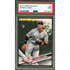 Aaron Judge Rookie Card 2017 Topps Holiday #99 PSA 9 - 1 of 2