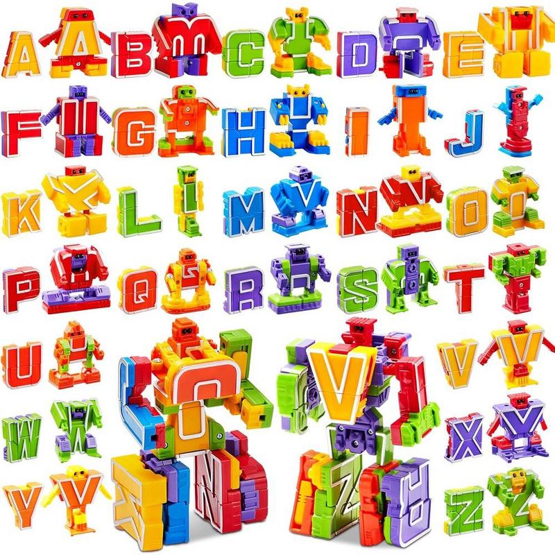 Syncfun 26pcs Alphabet Robots Toys for Kids, ABC Learning Toys, Alphabots, Letters, Toddlers Education Toy, Carnival Prizes, Christmas Toys, 1 of 8