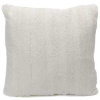Trinity 2 Pieces Ribbed Stripe Faux Fur Plush Decorative Throw Pillow  Covers : Target