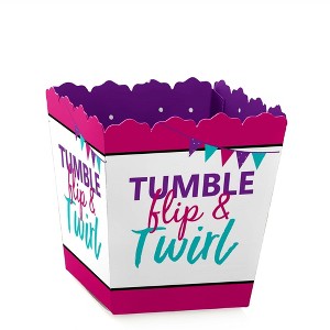 Big Dot of Happiness Tumble, Flip & Twirl - Gymnastics - Party Mini Favor Boxes - Birthday Party or Gymnast Party Treat Candy Boxes - Set of 12 - 1 of 4