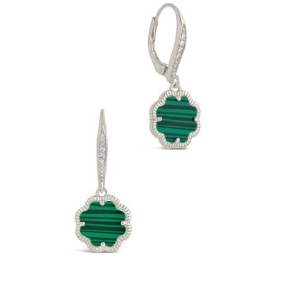SHINE by Sterling Forever Rose Petal Short Drop Earrings