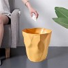 LunaLulinlk Yellow 2.64 Gallon Bathroom Trash Can, Small Trash Can for Kitchen, Bathroom, Office, Bedroom, Living Room Trash Can - 2 of 4