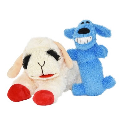 Multipet Lamb Chop Dog Toy + Loofa The Original Dog Toy