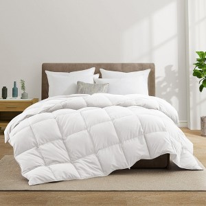 Peace Nest All-Season Medium Warmth Solid Pattern Duvet Insert White Goose Feather Comforter - 1 of 4