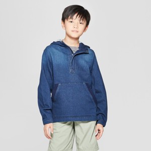 Boys' Innovative Jean Jacket - Cat & Jack™ Dark Wash M - 1 of 3