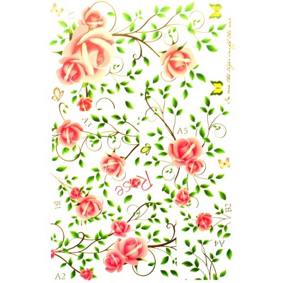 Slickblue Flower Faery Thoughts Wall Decals - Colorful Vinyl Stickers for Home, Bedroom, Living Room Décor - 23.6"x35.4"