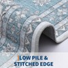 Coucheta boho Vintage Rug - Washable, Non-Slip Low-Pile Floral Accent Carpet for Home & Office - 4 of 4