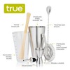 True 7 Piece Bar Tool Set, Stainless Steel Barware Gift Set, Shaker, Mixing Glass, Strainer, Jigger, Muddler, Bar Spoon, Pour Spout, Set of 7 - 3 of 4