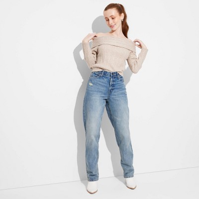 Women's High-Rise Curvy Straight Jeans - Wild Fable™