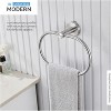 Mixxidea Round Double Towel Hook Bundle with Toilet Paper Holder, Oval Towel Ring (Brushed Nickel) - 2 of 3