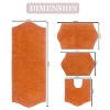Waterford Collection Tufted Bath Rug, Extra Soft and Absorbent, Non-Slip Plush Bath Carpet, Machine Wash, bath rug for Bathroom, 4 Pcs Set, Terracotta - 3 of 4
