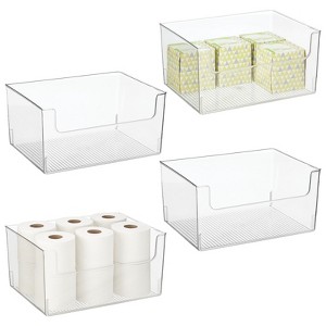 mDesign Plastic Bathroom Storage Organizer Bin with Open Front - 1 of 4