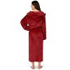 PAVILIA Women Robe with Hood, Fleece Plush Soft Long Hooded Robe, Fluffy Fuzzy Cozy Warm Bathrobe Shower Spa House - 2 of 4