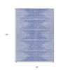 Denim Blue And Ivory Abstract Washable Indoor Outdoor Area Rug - 3 of 4