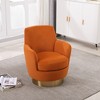 Racxily Swivel Barrel Chair, Swivel Accent Chairs Armchair for Living Room, Reading Chairs for Bedroom Comfy, Round Barrel Chairs - 3 of 4