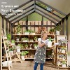 Sturdy Polycarbonate Greenhouse with Aluminum Frame - Adjustable Roof Vent, Sliding Door & UV Protection for Backyard Gardening - 4 of 4