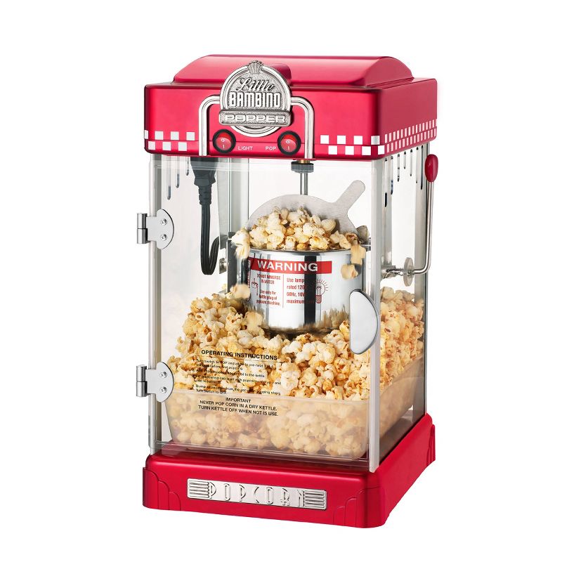 Great Northern Popcorn 2.5 oz. Little Bambino Tabletop Retro Popcorn Maker Machine - Red, 2 of 6