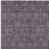 Purple Beige And Taupe Floral Washable Indoor Outdoor Area Rug - 4 of 4