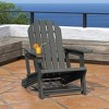 WestinTrends Azura Tool-Free Assembly Outdoor Patio HDPE Plastic Adirondack Chair with Cup Holder, White - 2 of 4