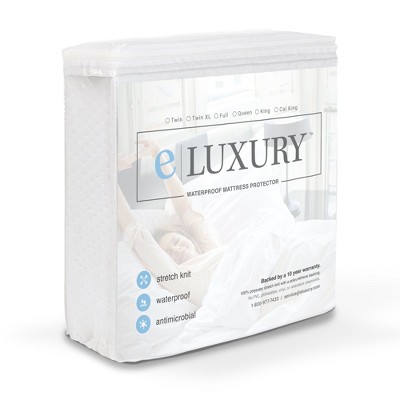 eLuxury Dimple Knit Waterproof Mattress Protector with Fitted Skirt
