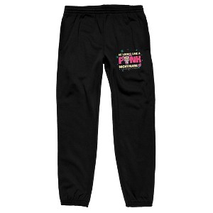 A Christmas Story He Looks Like A Pink Nightmare Men's Black Sleep Pajama Pants - 1 of 3