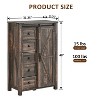 SinCiDo Farmhouse Modern 5 Drawer Tall Dresser w/Sliding Barn Door, Storage Organizer Dresser for Bedroom, Living Room & Kids Room - 3 of 4