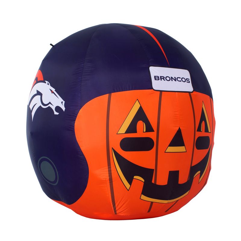 NFL Denver Broncos Inflatable Jack O' Helmet, 4 ft Tall, Orange, 1 of 6