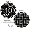 Big Dot of Happiness Adult 40th Birthday - Gold - Birthday Party Round Table Decorations - Paper Chargers - Place Setting For 12 - 3 of 4