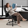 VEVOR Executive Office Chair with Lumbar Support, 300lb Capacity, Height Adjustable Ergonomic Chair, PU Leather Reclining Office Desk Chairs, Black - 2 of 4