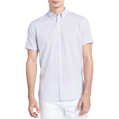 Calvin Klein Mens Pinwheel Button Up Shirt