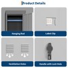 72" Tall Metal Storage Steel Cabinet Lockers Door with Shelves for Employees Students Office Gym Assembly Required Dark Grey - 3 of 4
