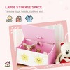 Aghana Digitals Kids Toy Storage Chest - Pink MDF Organizer with Safety Hinges, Groove Handles, - 3 of 4
