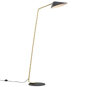 Modway Journey Standing Floor Lamp - Satin Brass Rod, LED Compatible - 1 of 4