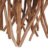 vidaXL Solid Wood Coffee Table - Rustic Style Square Table with Log Legs, Durable Reclaimed Wood and Teak Material - 3 of 4