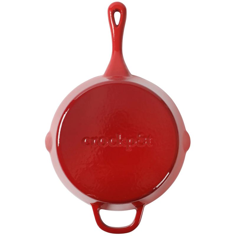 Crock-Pot Artisan Enameled Cast Iron Round Skillet in Gradient Red, 3 of 7