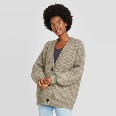 oversized button cardigan