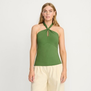 Lands' End Women's Slender Twist Front Halter Top - 1 of 4