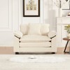 KTMBDW Chenille Armchair, 46.4" Wide Accent Chairs for Living Room & Bedroom Modern Lounge Chair, Upholstered Mid-Century Single Sofa Chair - 2 of 4