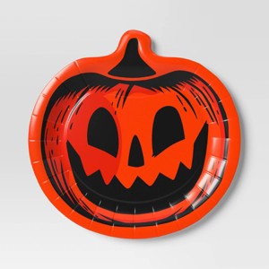 20ct Disposable Novelty Shaped Pumpkin Plate - Hyde and EEK! Boutique™ - 1 of 3