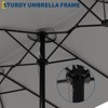 15FT Extra Large Rectangular Patio Umbrella with Base - Double-Sided Outdoor Market Umbrella with Crank Handle for Pool, Garden,Backyard - 3 of 4
