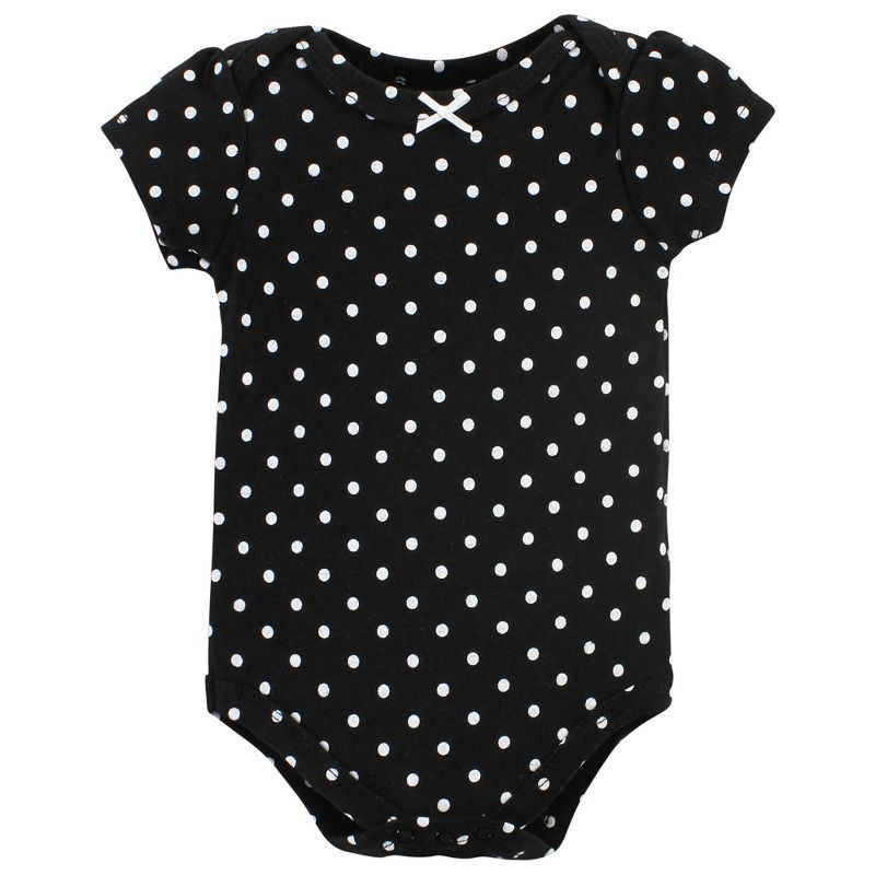 Hudson Baby Infant Girl Cotton Bodysuits, Mamas Mini Bows, 5 of 6