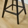 Resenkos Counter Bar Stools, Counter Stool,Swivel Velvet Barstools with Button Tufted Decoration and Wooden Legs, Set of 2 (Gray) - 2 of 4