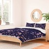 Deny Designs King Emanuela Carratoni Natural Haze Duvet and Sham Set Navy Blue/Lavender - image 2 of 4