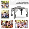 Resenkos Outdoor Garden Gazebo, Sunshade Gazebo Canopy,9.6' x 11.6' Patio Gazebo Outdoor Canopy Shelter with 2-Tier Roof and Netting,Gray - 2 of 4
