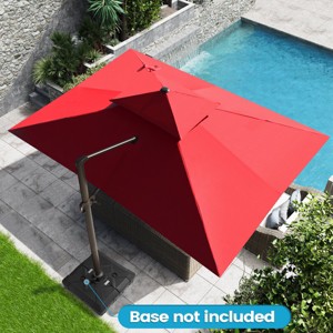 Crestlive Products 10' x 13' Patio Cantilever Umbrella Offset Double Top High-strength Aluminum Pole with 360°Rotation 5 Heights Adjustable Umbrella - 1 of 4